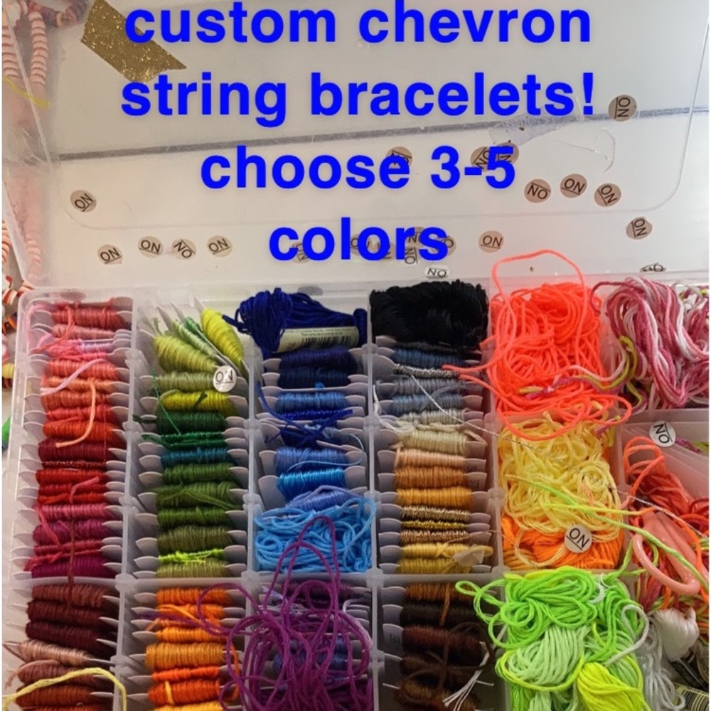 Custom chevron string bracelet